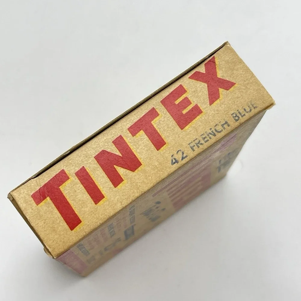 Vintage 1940s Tintex All Fabric Dye 42 French Blue Economy Size NOS Unopened